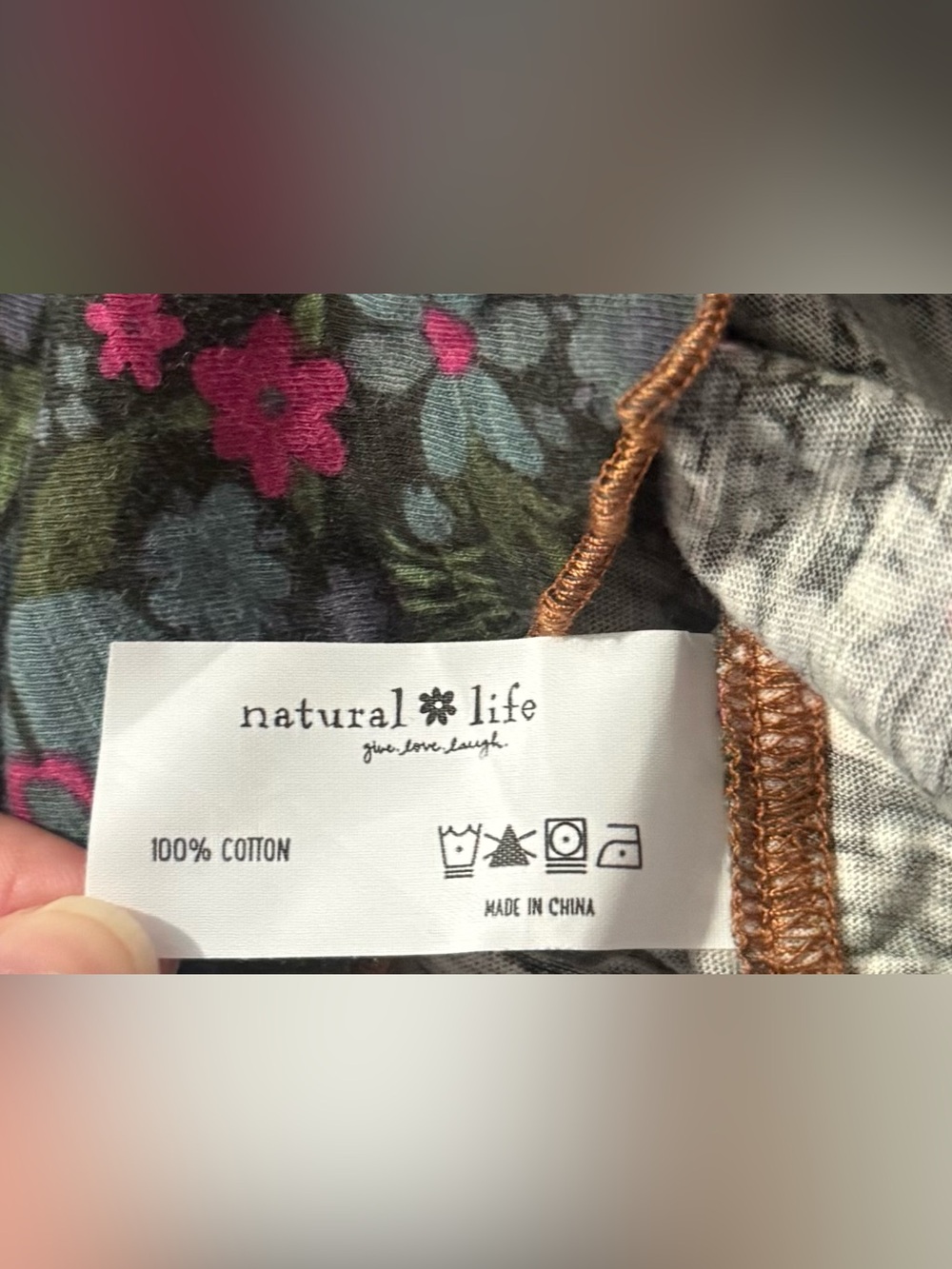 Natural Life Lily Cotton Long Sleeve Tee Shirt - Picture 6 of 6